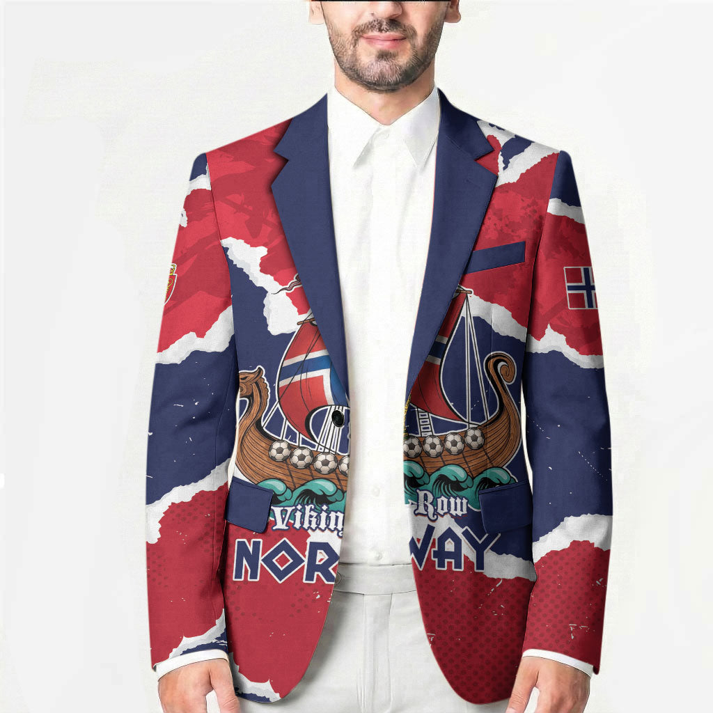 Custom Norway 2026 Soccer Blazer Vikings Keep Rowing