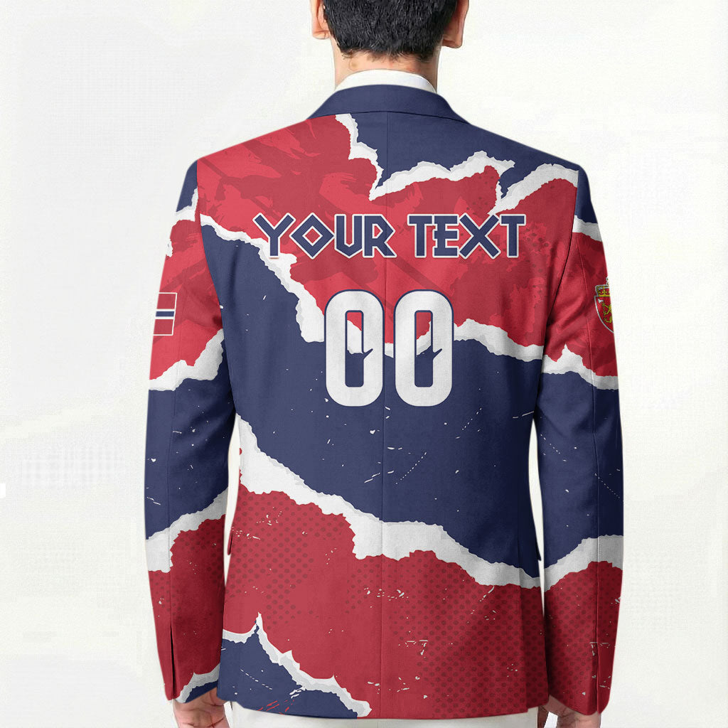 Custom Norway 2026 Soccer Blazer Vikings Keep Rowing