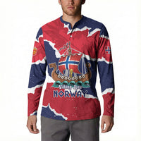 Custom Norway 2026 Soccer Button Sweatshirt Vikings Keep Rowing