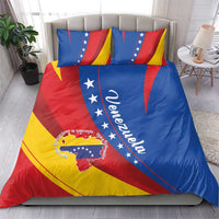 Venezuela flag bedding set with duvet cover and two pillow shams, stars and crest design.