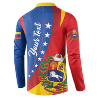 Colorful Venezuela flag button sweatshirt with front print and long sleeves