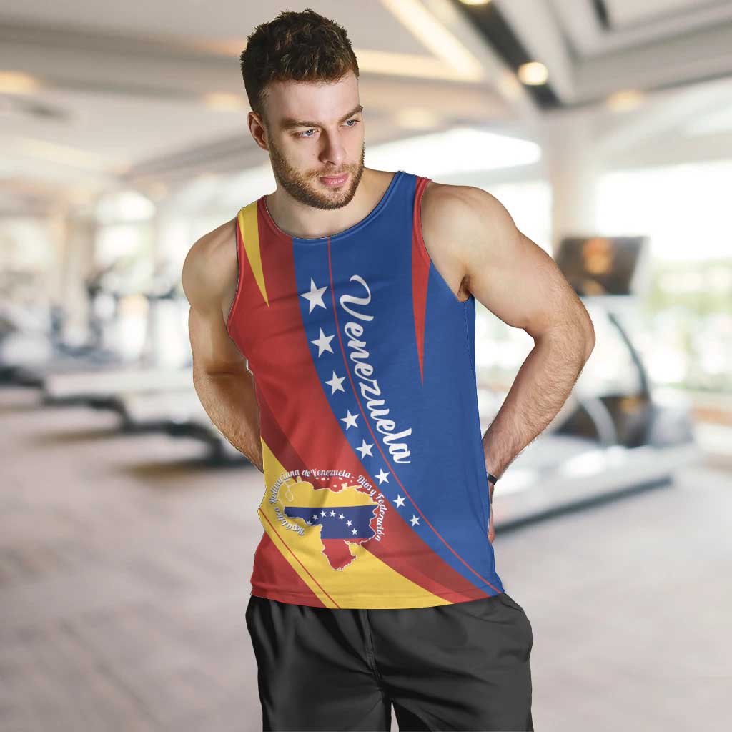 Personalized Venezuela Men Tank Top Dios y Federacion Curve Star - Wonder Print Shop