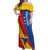 Personalized Venezuela Off Shoulder Maxi Dress Dios y Federacion Curve Star - Wonder Print Shop