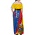 Personalized Venezuela Off Shoulder Maxi Dress Dios y Federacion Curve Star - Wonder Print Shop