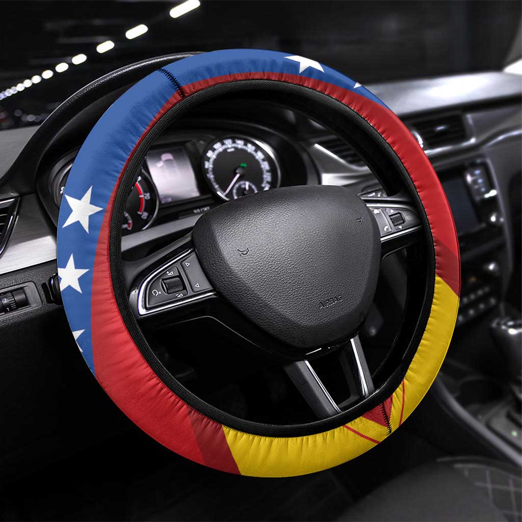 Venezuela Steering Wheel Cover Dios y Federacion Curve Star - Wonder Print Shop