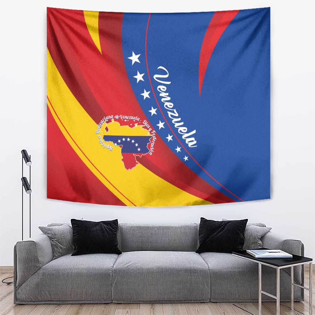 Venezuela Tapestry Dios y Federacion Curve Star - Wonder Print Shop