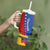 Personalized Venezuela Tumbler With Handle Dios y Federacion Curve Star - Wonder Print Shop