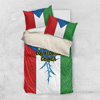 Equatorial Guinea themed bedding set with duvet cover and pillow set in red, blue, green