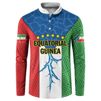 Colorful button sweatshirt front, Equatorial Guinea graphic with stars and map figure