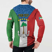 Colorful button sweatshirt on model, back with YOUR TEXT, tree and UNIDAD PAZ JUSTICIA