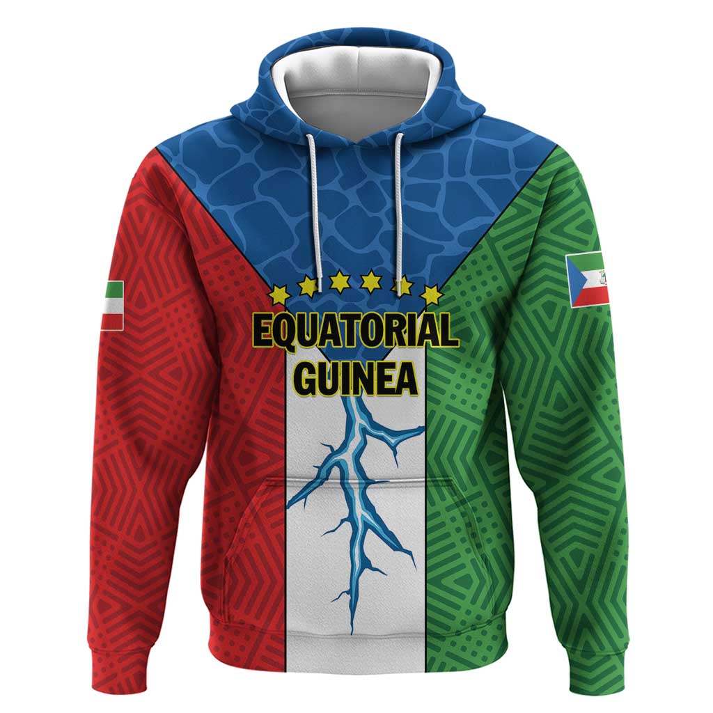 Personalized Equatorial Guinea Hoodie Unidad Paz Justicia - Wonder Print Shop