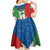 Personalized Equatorial Guinea Kid Short Sleeve Dress Unidad Paz Justicia - Wonder Print Shop