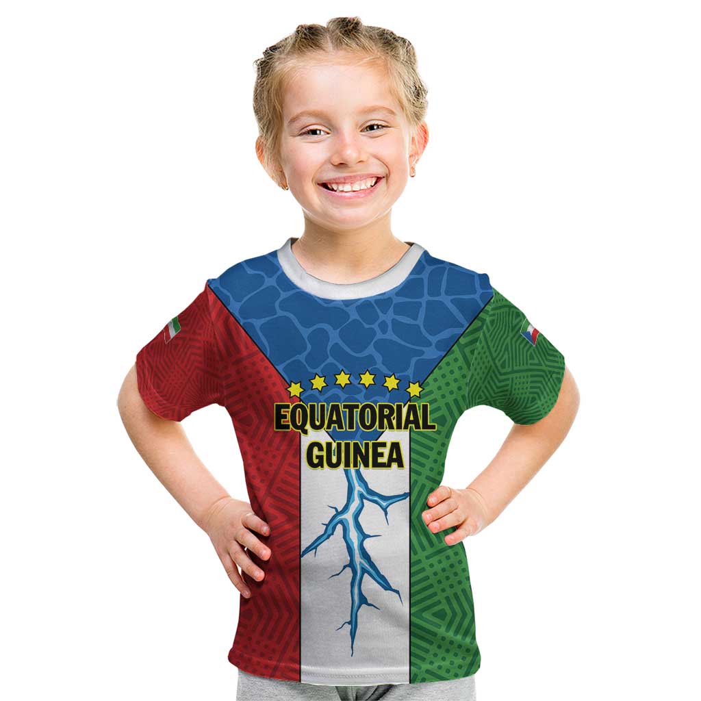 Personalized Equatorial Guinea Kid T Shirt Unidad Paz Justicia - Wonder Print Shop