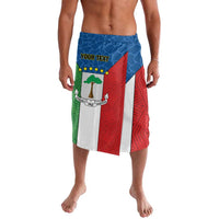 Personalized Equatorial Guinea lavalava wrap skirt with colorful panel design and custom text