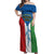 Personalized Equatorial Guinea Off Shoulder Maxi Dress Unidad Paz Justicia - Wonder Print Shop