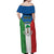 Personalized Equatorial Guinea Off Shoulder Maxi Dress Unidad Paz Justicia - Wonder Print Shop