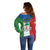 Personalized Equatorial Guinea Off Shoulder Sweater Unidad Paz Justicia - Wonder Print Shop