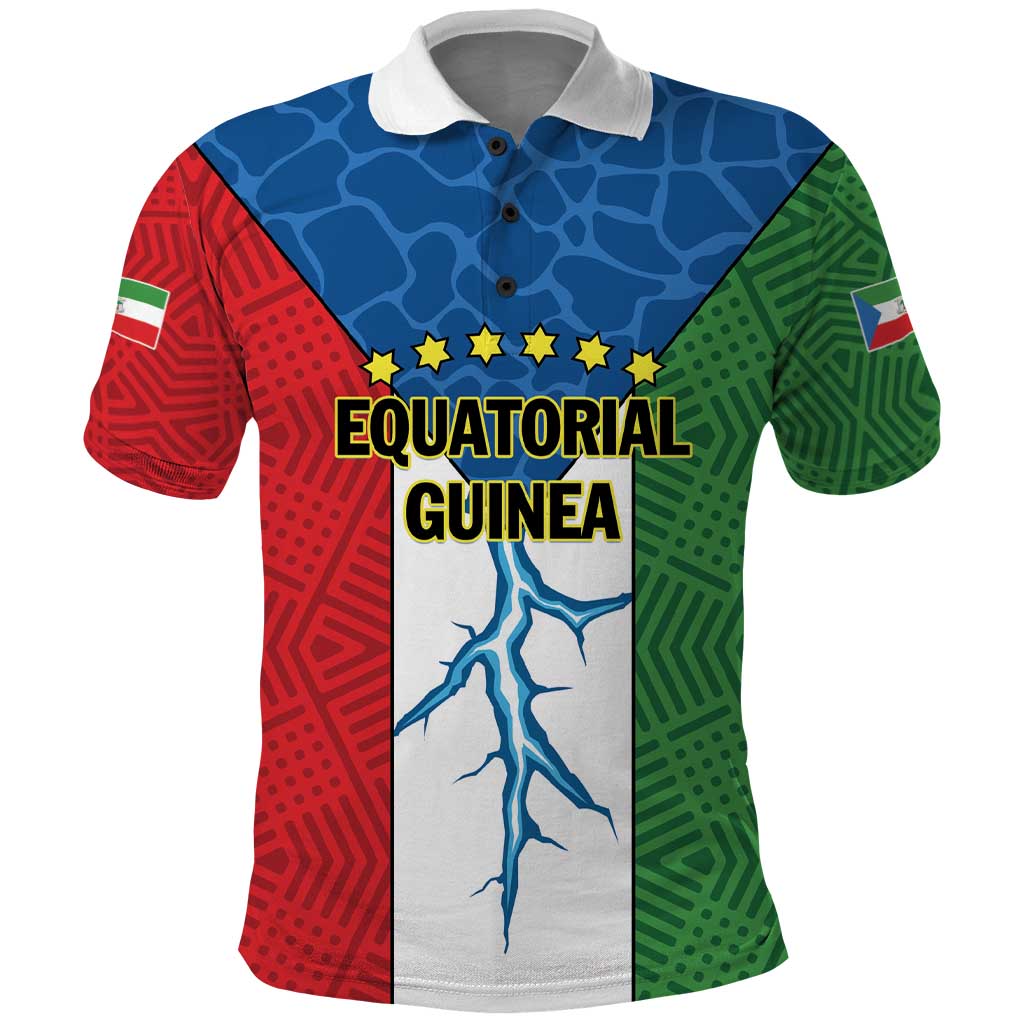 Personalized Equatorial Guinea Polo Shirt Unidad Paz Justicia - Wonder Print Shop