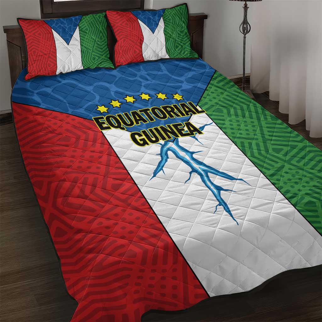 Equatorial Guinea Quilt Bed Set Unidad Paz Justicia - Wonder Print Shop