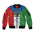 Personalized Equatorial Guinea Sleeve Zip Bomber Jacket Unidad Paz Justicia - Wonder Print Shop