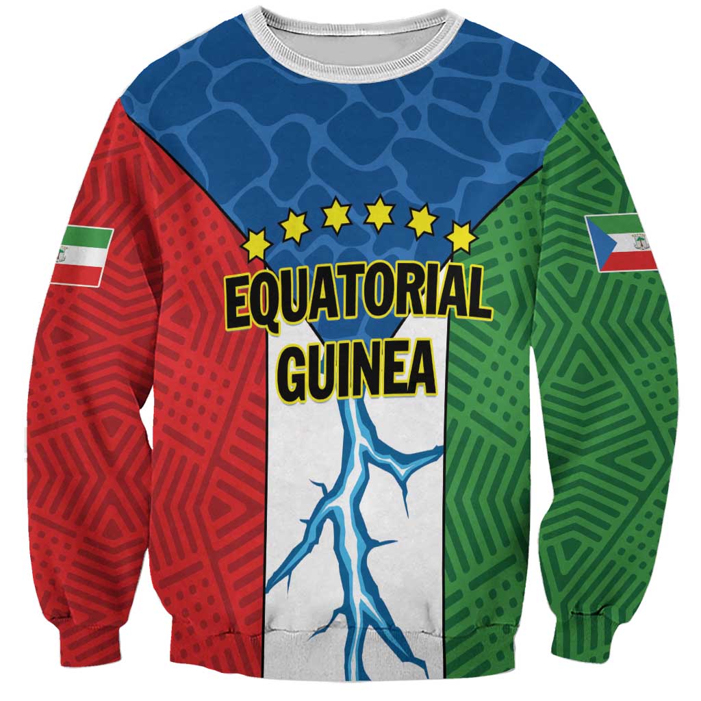 Personalized Equatorial Guinea Sweatshirt Unidad Paz Justicia - Wonder Print Shop