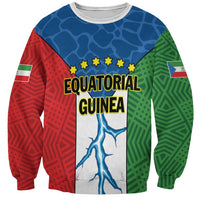 Unisex sweatshirt with multicolor flag graphic and Equatorial Guinea print
