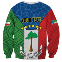 Unisex sweatshirt with 'Your Text' back print, tree crest, UNIDAD PAZ JUSTICIA