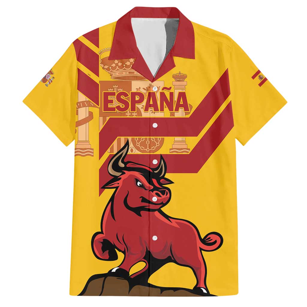 Personalized Spain Hawaiian Shirt Spanish Fighting Bull - Wonder Print Shop