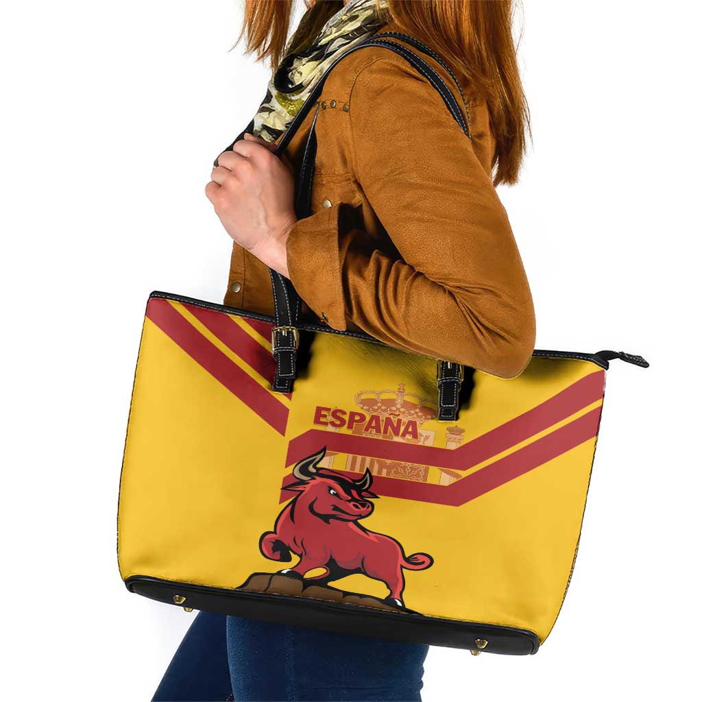 Spain Leather Tote Bag Spanish Fighting Bull - Wonder Print Shop