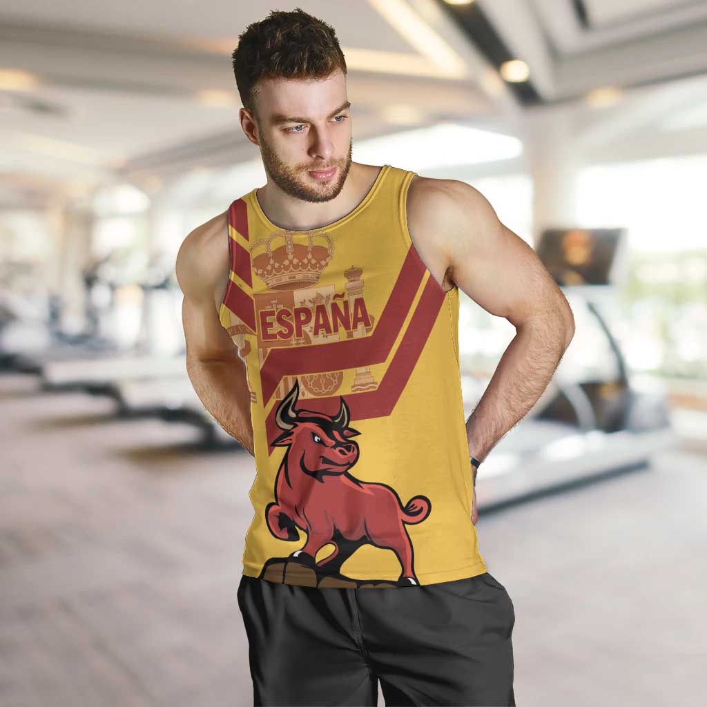 Personalized Spain Men Tank Top Spanish Fighting Bull - Wonder Print Shop