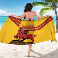 Spain sarong with Spanish fighting bull graphic in yellow
