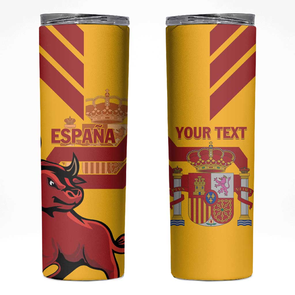 Personalized Spain Skinny Tumbler Spanish Fighting Bull