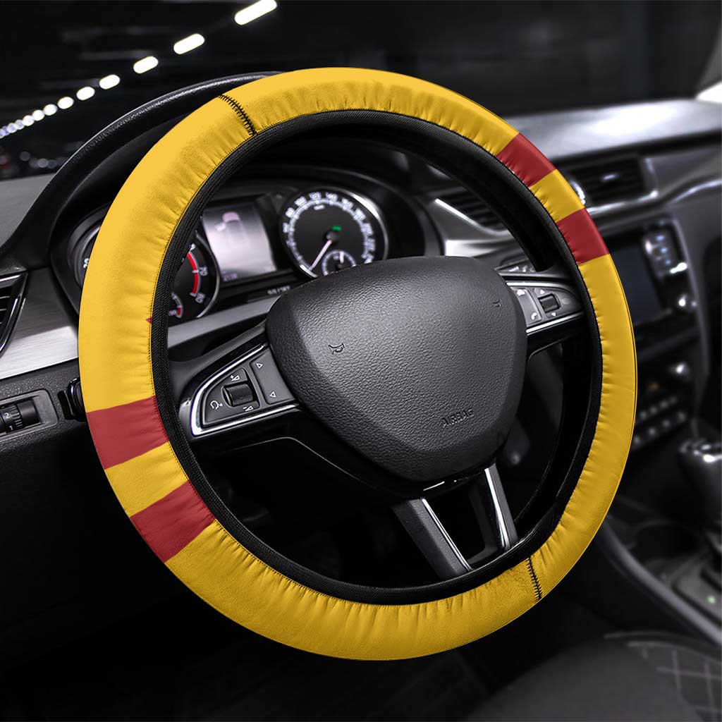 Spain Steering Wheel Cover Spanish Fighting Bull - Wonder Print Shop