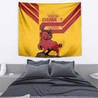 Spain tapestry with Spanish fighting bull graphic