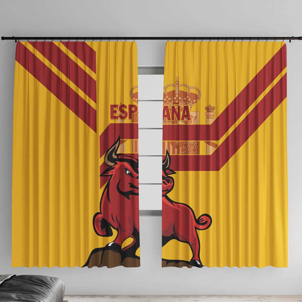 Spain Window Curtain Spanish Fighting Bull - Wonder Print Shop