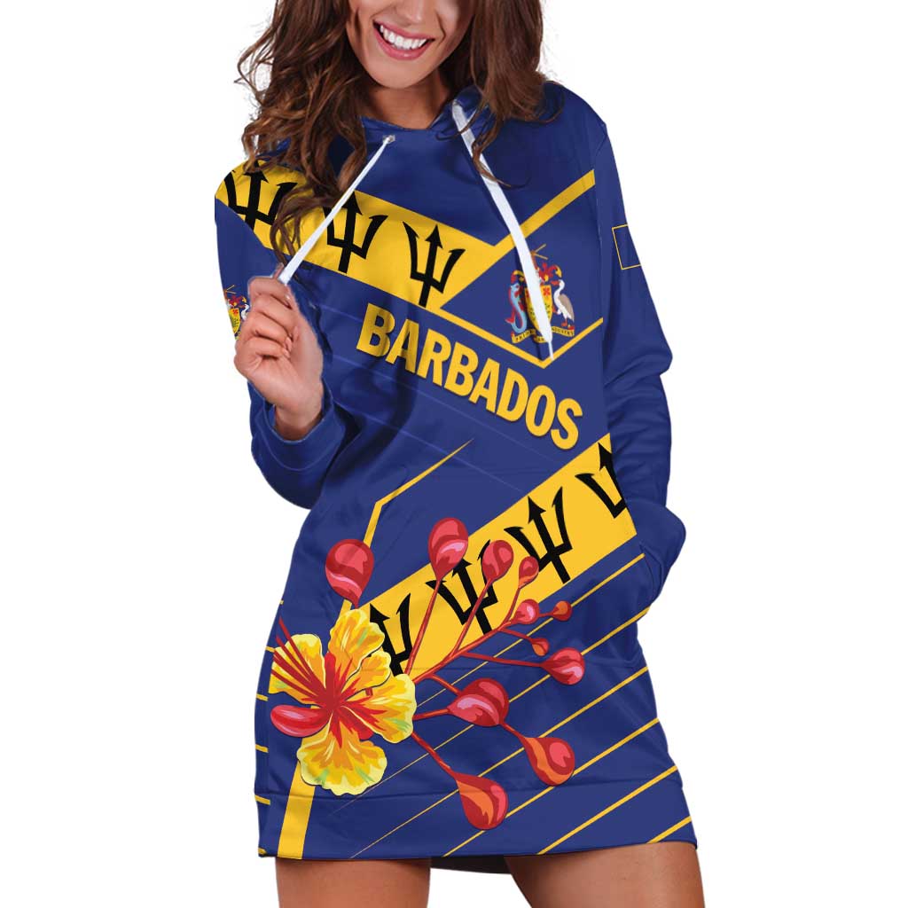 Personalized Barbados Hoodie Dress Pride and Industry - Wonder Print Shop