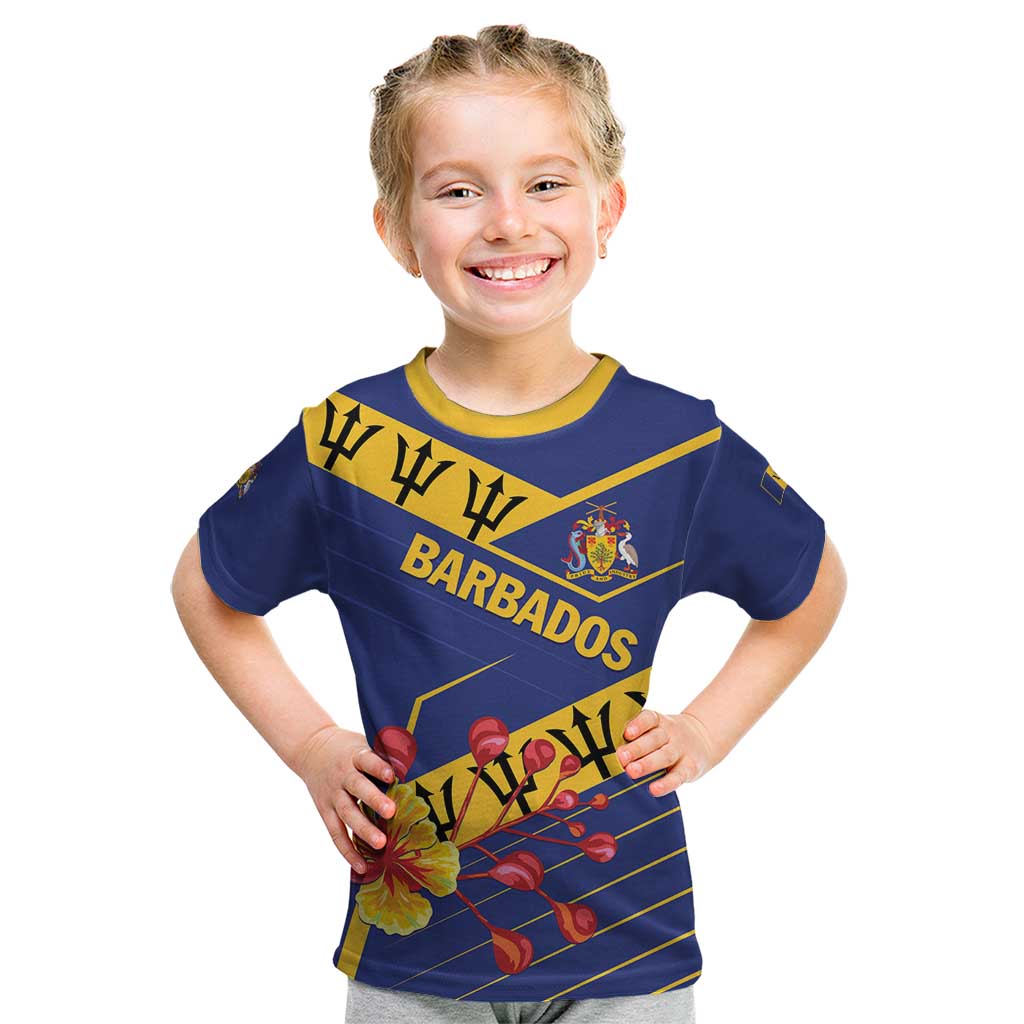 Personalized Barbados Kid T Shirt Pride and Industry - Wonder Print Shop