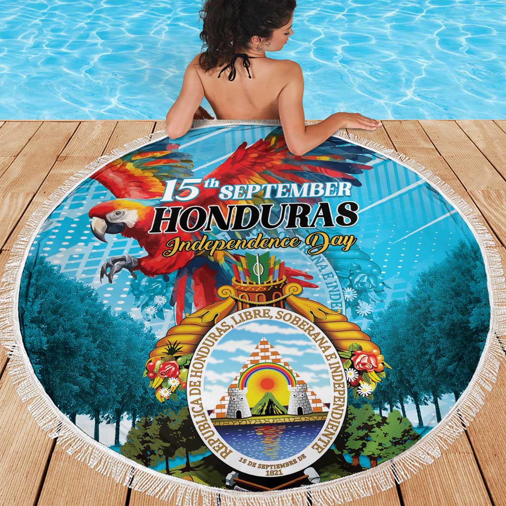 Honduras Independence Day 1821 Beach Blanket Libre Soberana e Independiente - Wonder Print Shop