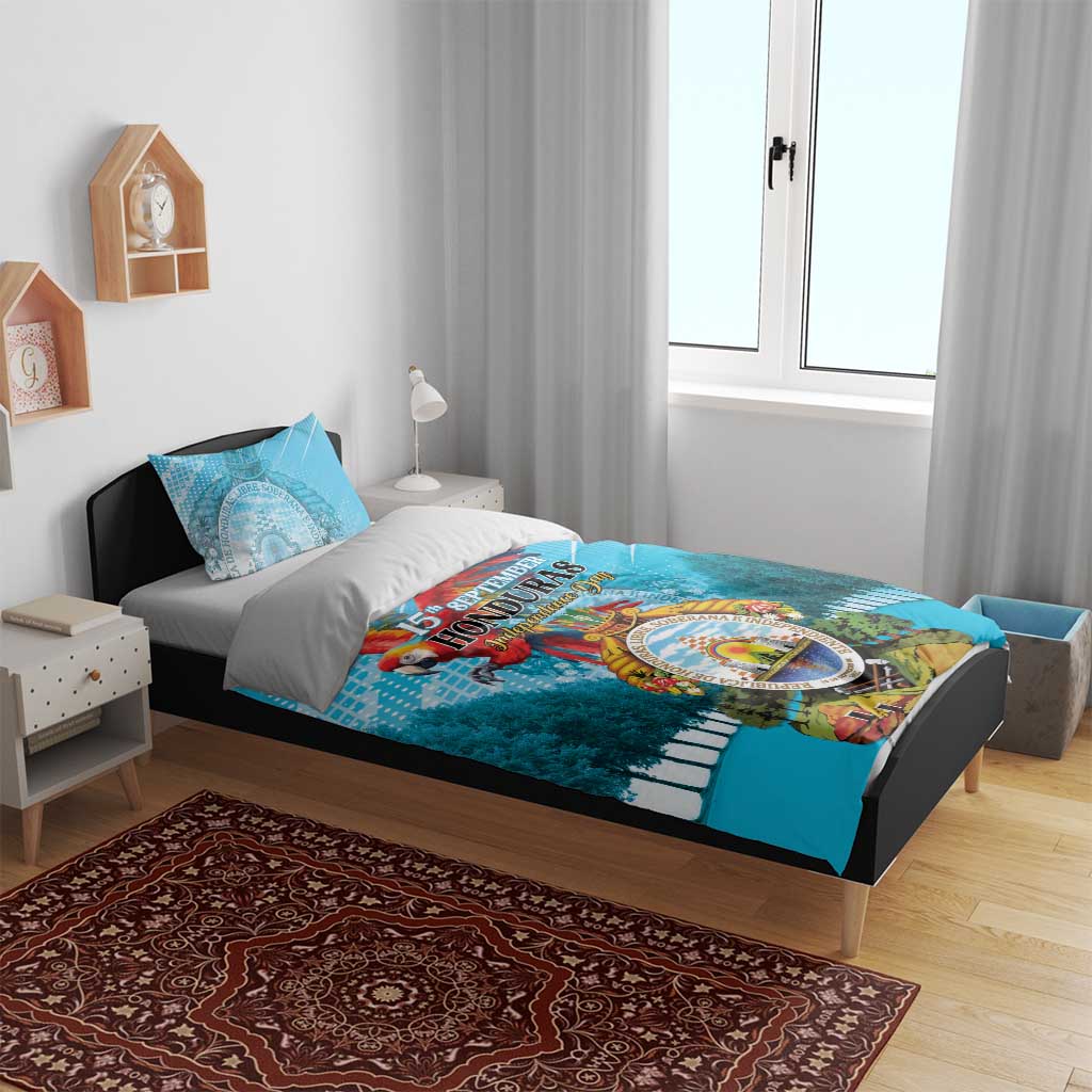Honduras Independence Day 1821 Bedding Set Libre Soberana e Independiente - Wonder Print Shop