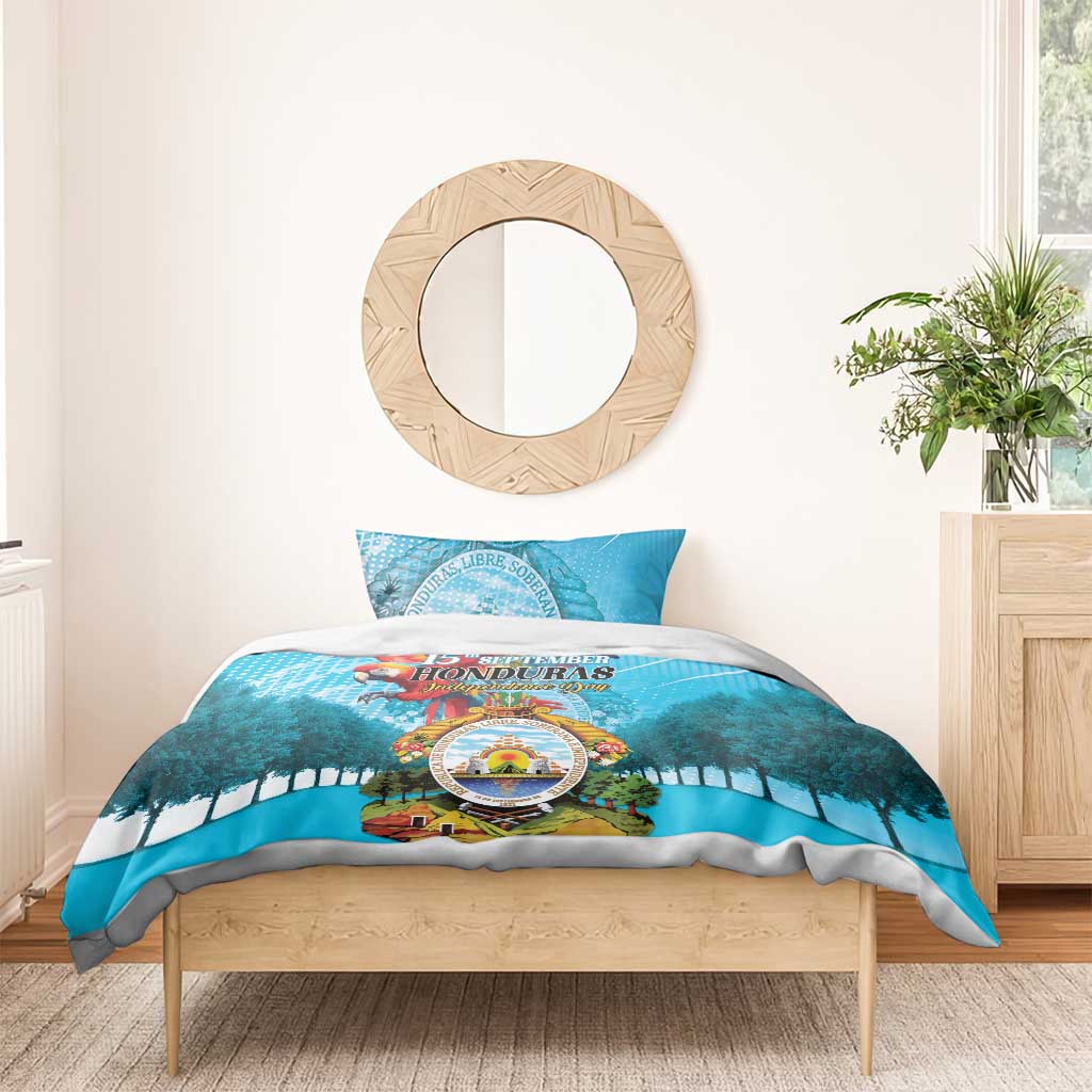 Honduras Independence Day 1821 Bedding Set Libre Soberana e Independiente - Wonder Print Shop