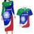 Italy Rugby Couples Matching Long Sleeve Bodycon Dress and Hawaiian Shirt Forza Azzurri 2023 World Cup - Wonder Print Shop