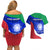 Italy Rugby Couples Matching Off Shoulder Short Dress and Hawaiian Shirt Forza Azzurri 2023 World Cup - Wonder Print Shop