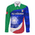 Italy Rugby Family Matching Long Sleeve Bodycon Dress and Hawaiian Shirt Forza Azzurri 2023 World Cup - Wonder Print Shop