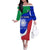 Italy Rugby Family Matching Off Shoulder Long Sleeve Dress and Hawaiian Shirt Forza Azzurri 2023 World Cup - Wonder Print Shop