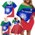 Italy Rugby Family Matching Off Shoulder Short Dress and Hawaiian Shirt Forza Azzurri 2023 World Cup - Wonder Print Shop