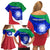 Italy Rugby Family Matching Off Shoulder Short Dress and Hawaiian Shirt Forza Azzurri 2023 World Cup - Wonder Print Shop