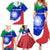 Italy Rugby Family Matching Summer Maxi Dress and Hawaiian Shirt Forza Azzurri 2023 World Cup - Wonder Print Shop