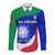 Italy Rugby Long Sleeve Button Shirt Forza Azzurri 2023 World Cup - Wonder Print Shop