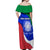 Italy Rugby Off Shoulder Maxi Dress Forza Azzurri 2023 World Cup - Wonder Print Shop