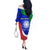 Italy Rugby Off The Shoulder Long Sleeve Dress Forza Azzurri 2023 World Cup - Wonder Print Shop